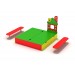 Песочница "Весёлая избушка" с лавками